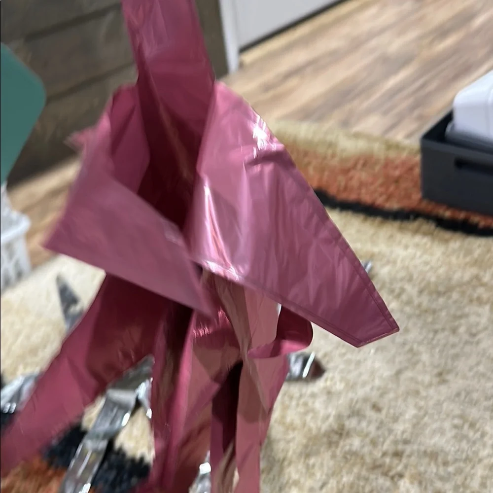 Balloons Qty 2 Pink & Silver Star-Shaped Party Balloons Birthday Decoration NWOT